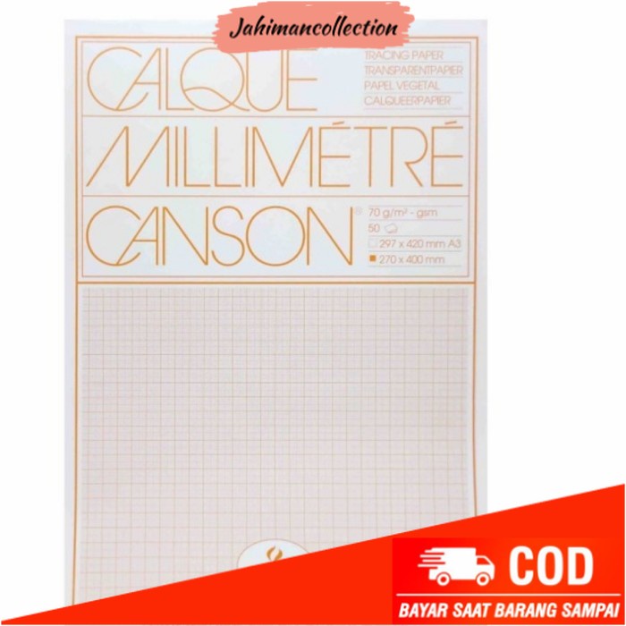 ✨ BISA COD ✨ milimeter block A3 tracing paper 50 sheets CANSON