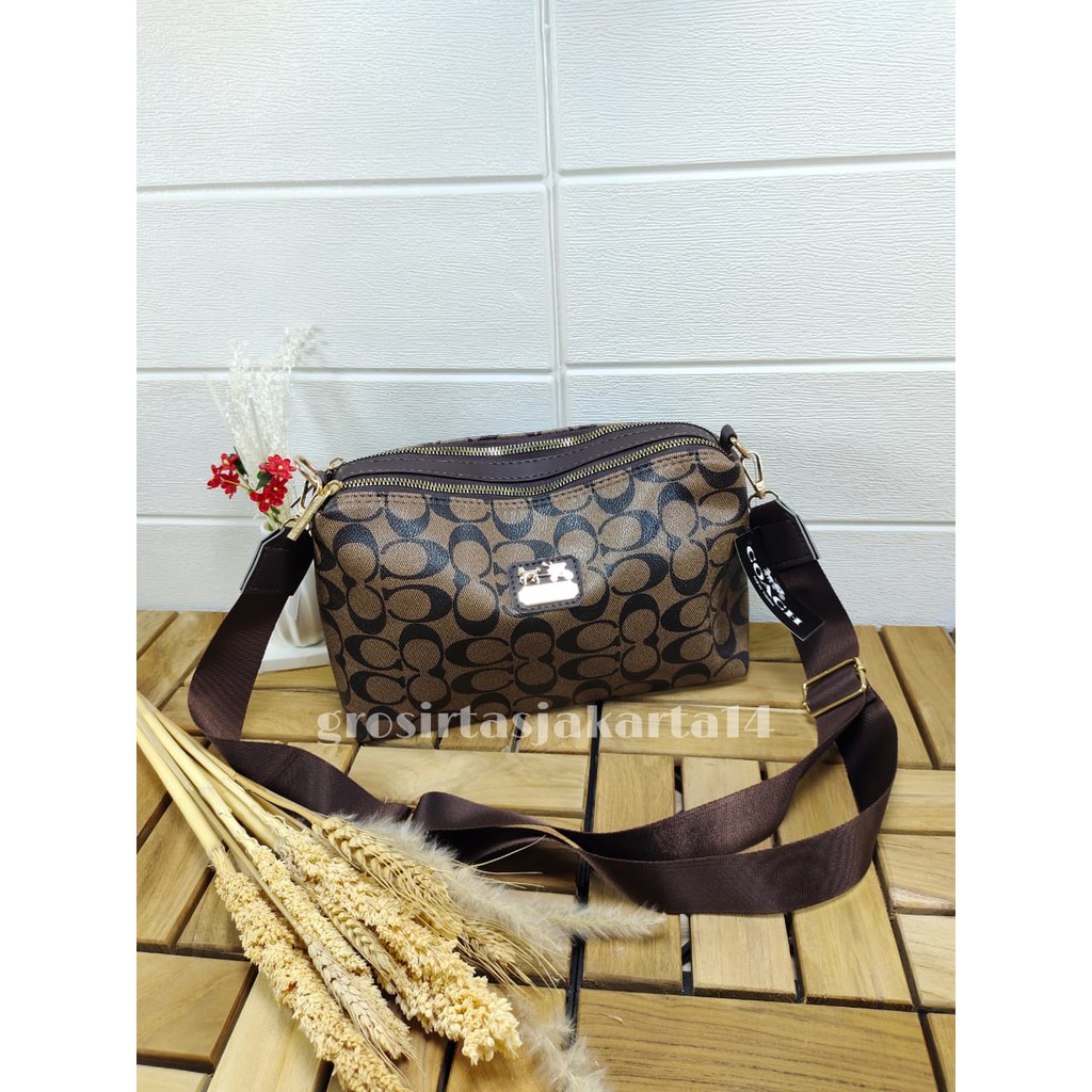 TAS SELEMPANG 2 RUANG COACCH / TAS WANITA 2 RUANG COAACH UK 26X16 CM