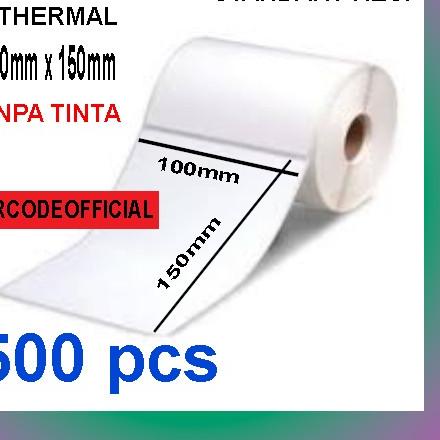 ➬ LABEL BARE THERMAL 100x150mm STICKER THERMAL 100x150mm (500pcs) ✼