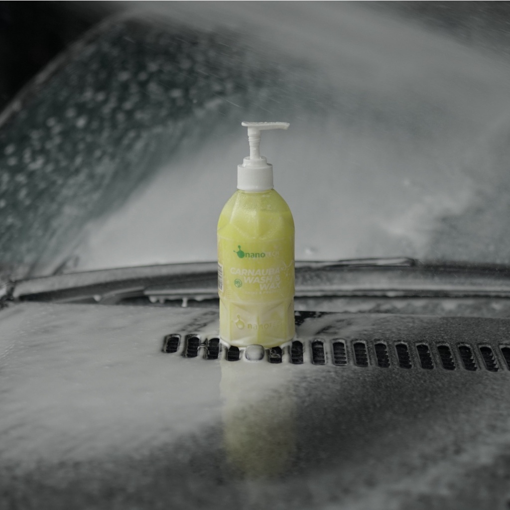 Shampoo Cuci Mobil Motor PH Balance - CARNAUBA WASH and WAX - nanoTECH PROTECTION - Snow Car Wash - Shampoo Coating - Sabun Cuci Mobil Motor - Shampoo Perawatan Coating - Shampo Cuci Mobil Motor - Shampoo Mobil - Shampoo Motor - Shampoo Salju