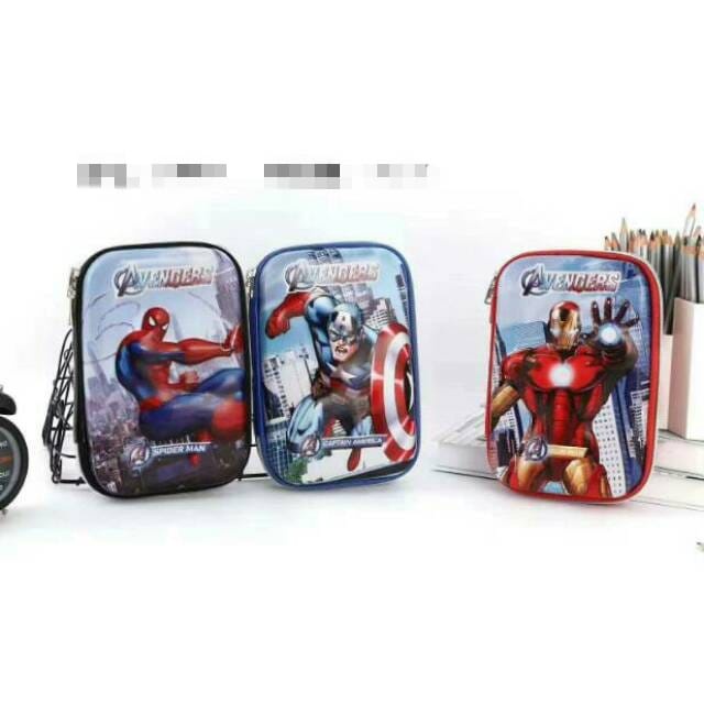 

Pensil Case 3D /Tempat pensil IMPORT PREMIUM Karakter Superhero AVENGER,CAR SPIDERMAN (mich)