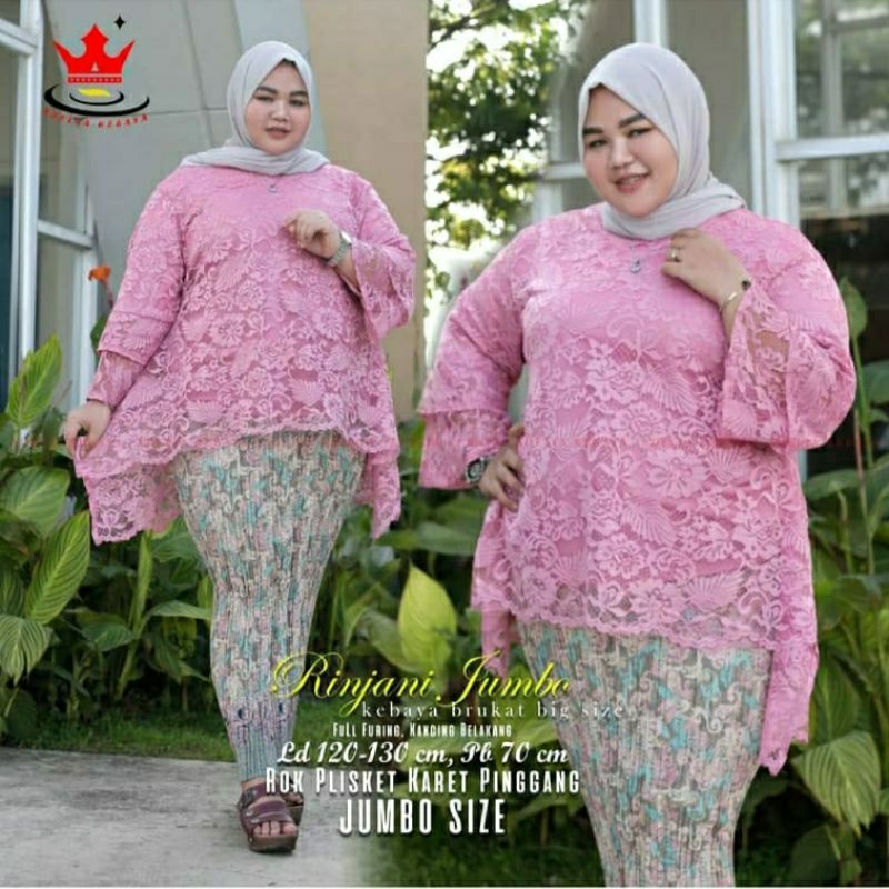 setelan kebaya rinjani jumbo/kebaya jumbo/rinjani jumbo/kebaya bianca big size M L XL XXL XXXL XXXXL