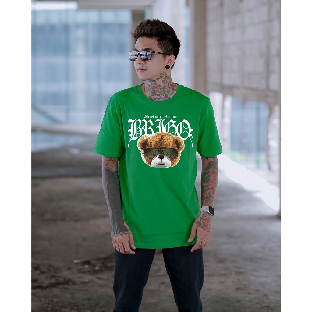 Kaos Distro BRIGO Beruang Style Culture || BRIGO Kaos Lengan Pendek Bear Style Culture || Kaos Katun Combed M-XL ( Pria &amp; Wanita )