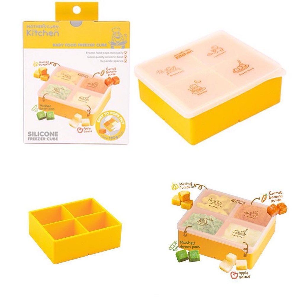 MOTHERS CORN SILICONE FREEZER CUBES YELLOW