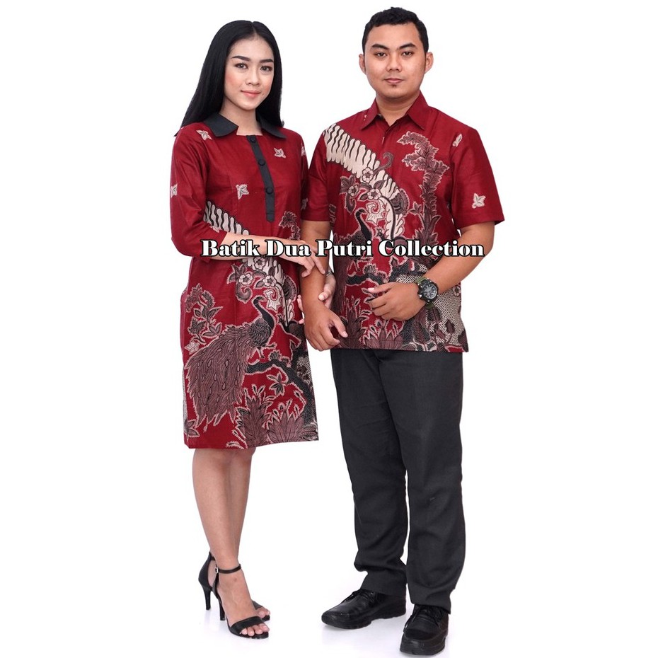 Couple Batik Wanita Kemeja Pria Exclusive Motif Kekinian Terbaru Karimun By Batik Dua Putri Collection