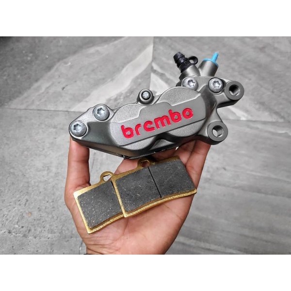 Readyy KAMPAS BREMBO P4 REM AFTERMARKET BREMBO 4P ORIGINAL ITALY KAMPAS REM BREMBO P4 DEPAN DISK