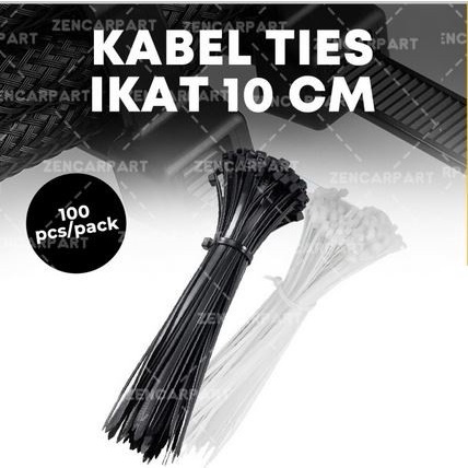 

KABEL TIS Cable Ties 10cm Cabel Tie Tali Serut perapih Kabel 10 cm 100pcs