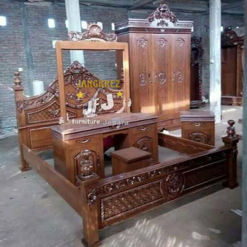 set kamar jati ukir jepara