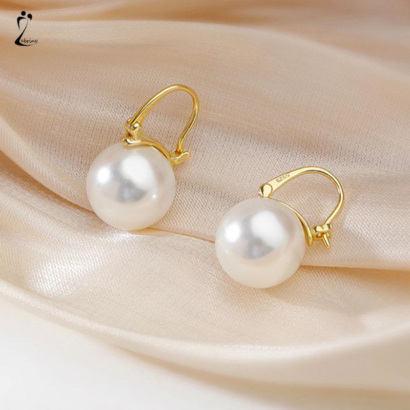 Anting Mutiara Besar Gaya Retro Korea Aksesoris Fashion  Z