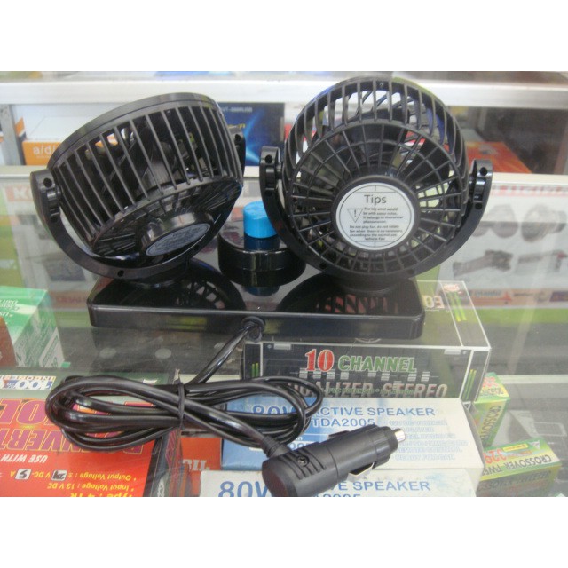 Kipas Angin Mobil DC Lighter 12V Colok Rokok Fan Double Blower