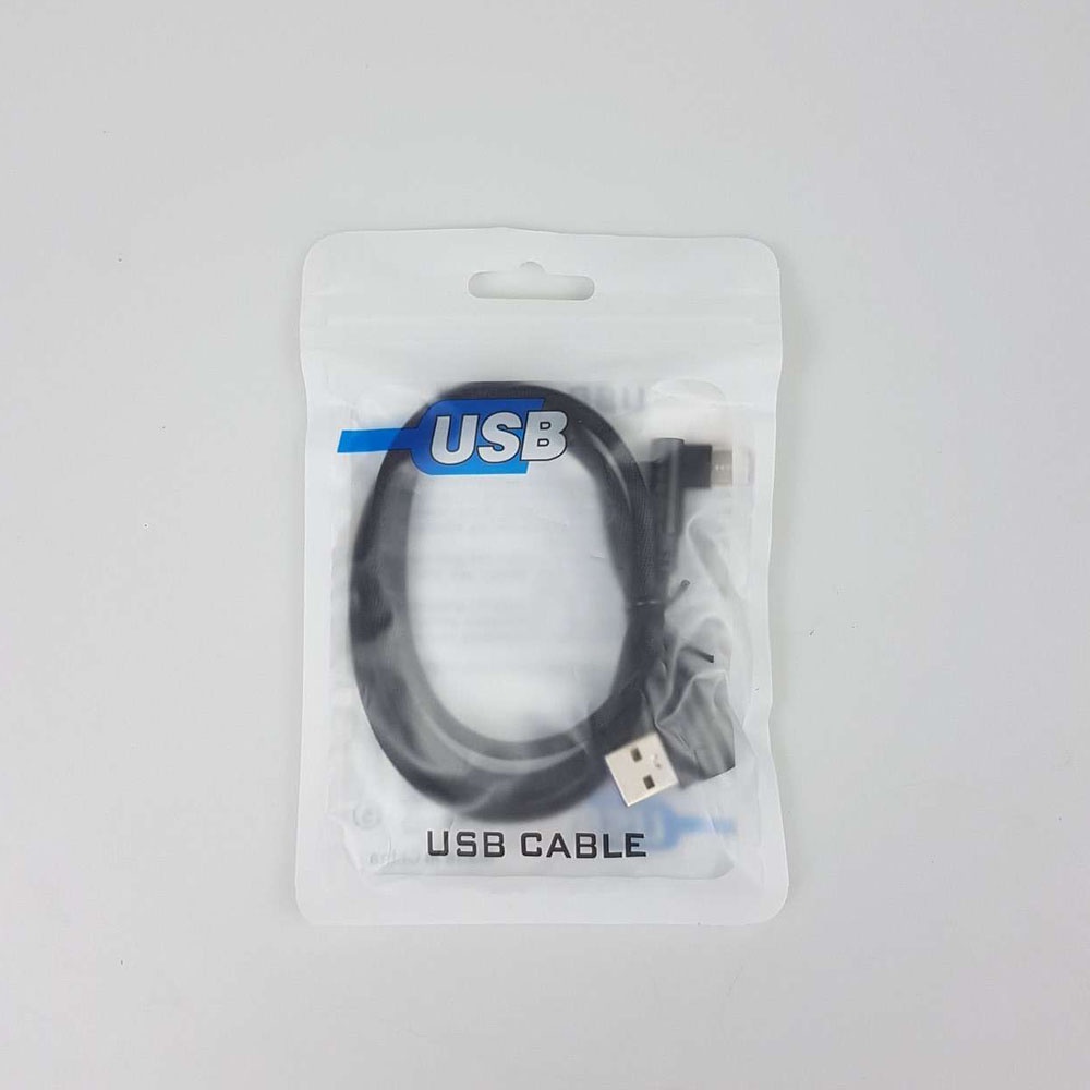 Kabel Charger USB Type C L Shape 2A 1 Meter