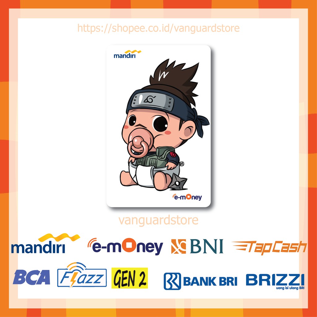 KARTU E MONEY E TOLL YAHIKO CHIBI ANIME JEPANG 8 EMONEY MANDIRI FLAZZ BCA BNI TAPCASH BRIZZI