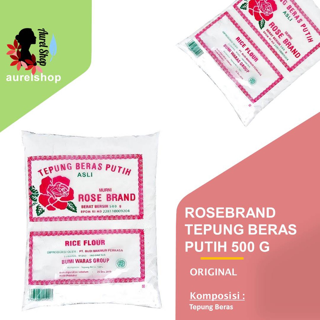 

ROSEBRAND Rose Brand Tepung Beras Putih kemasan 500 gram