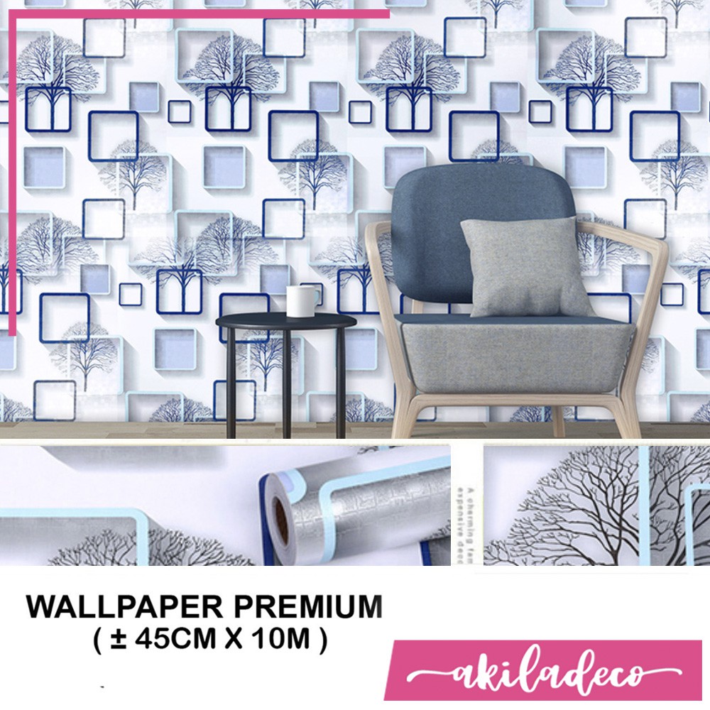 Wallpaper Dinding 45cmx10m Kotak stiker walpaper sticker wallpeper rumah dekorasi dinding wall paper