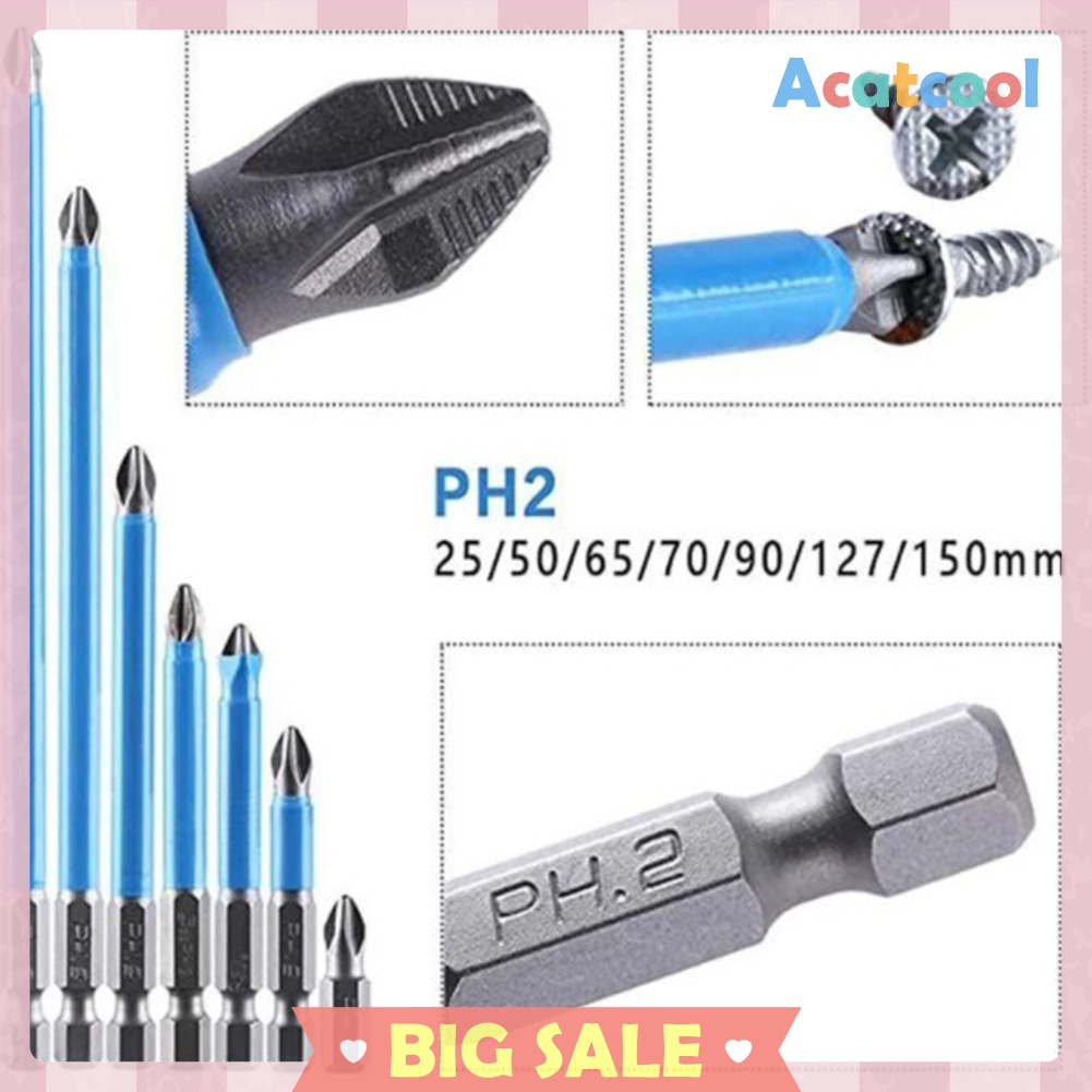 7pcs Electric Cross Non Slip Drill Bits Screwdriver with Strong Magnet