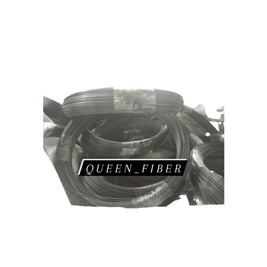 Jeruji fiber hitam ( non kulit ) import 1.3mm panjang 100mtr berat 270grm