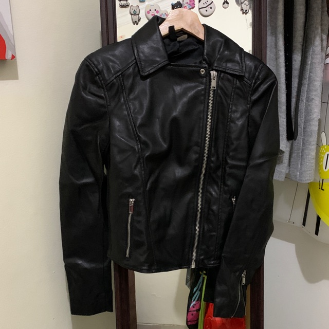 Jaket Kulit Hitam H&M