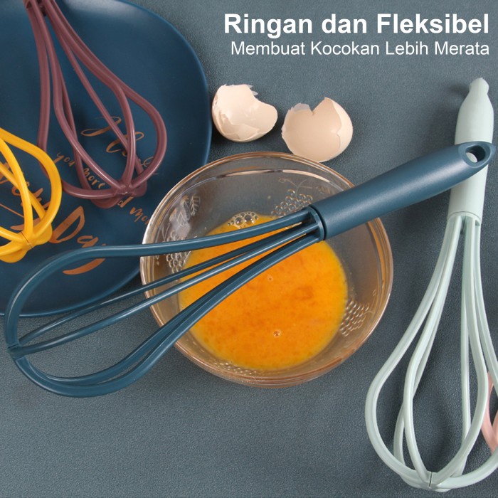 Pengocok Telur Manual Pengaduk Adonan Kue Hand Mixer Egg Whisk Bahan Plastik