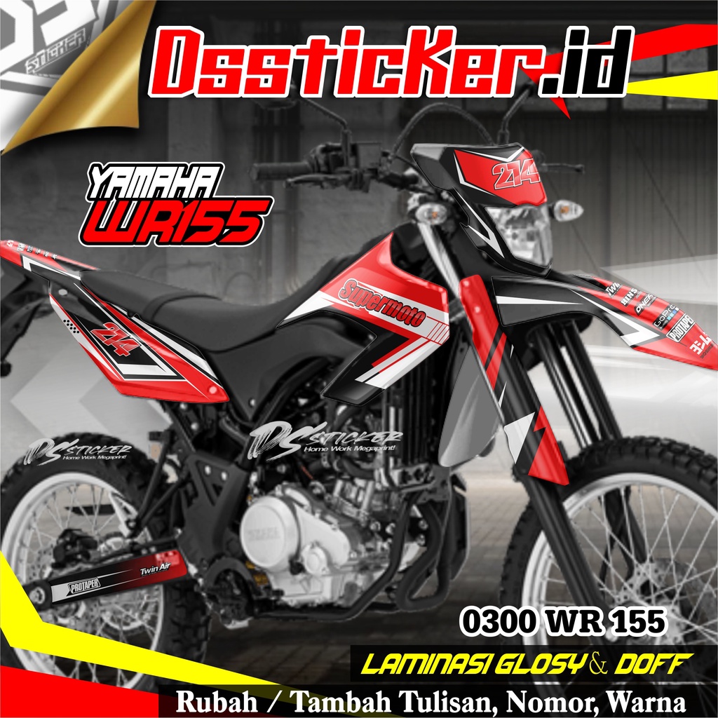0300 Decal Stiker WR 155 Simpel Sticker Setiker FullBody Variasi Custom
