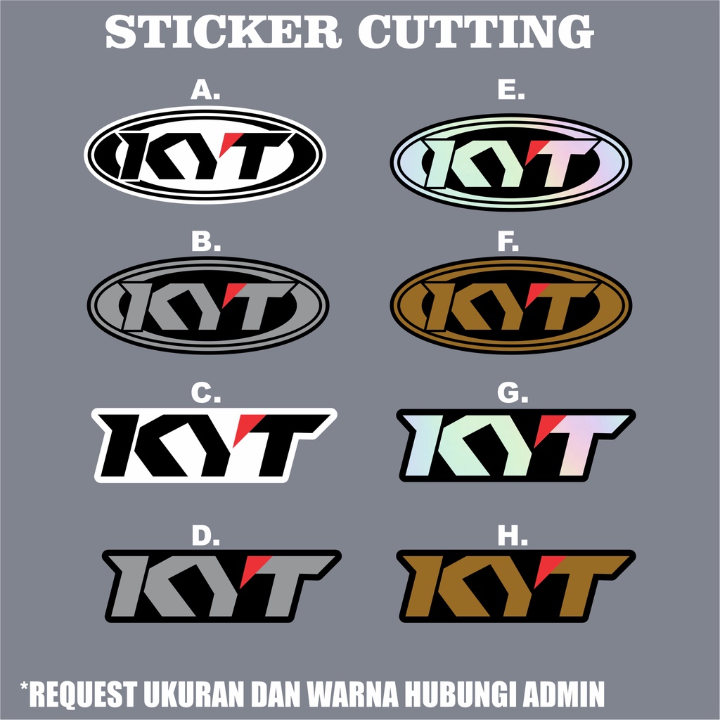 STIKER CUTTING HELM KYT / STICKER KYT