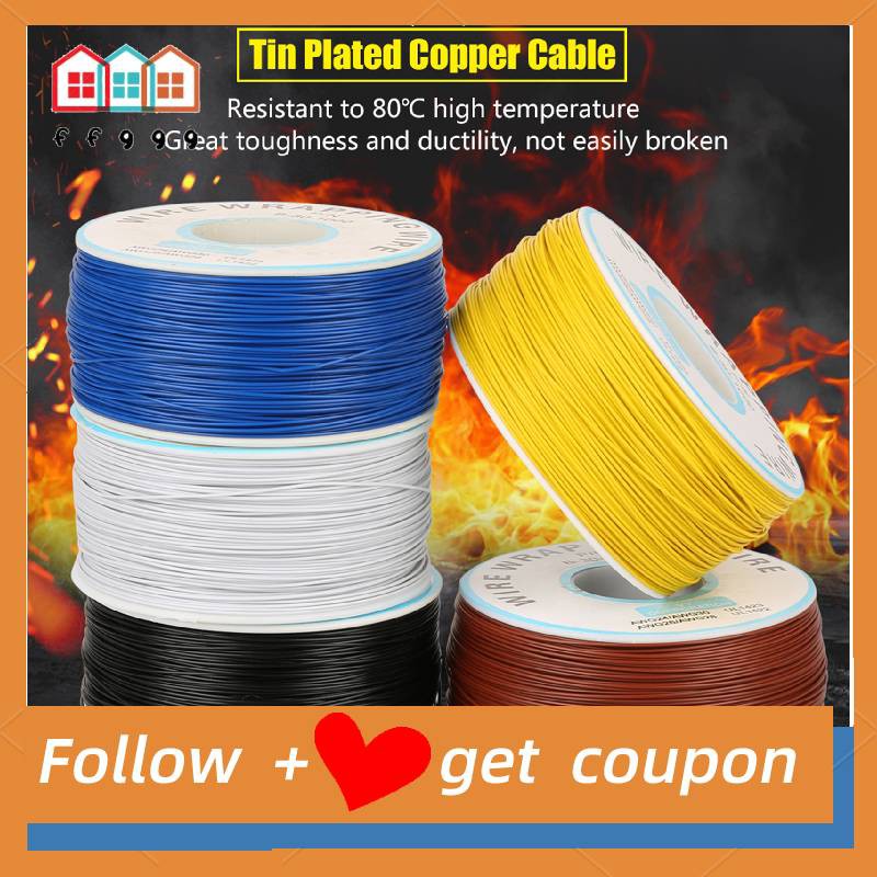 Ffggg 1 Roll Wrapping Wire Single Tinned Plated Copper Strand 30awg 0.25mm * 200m