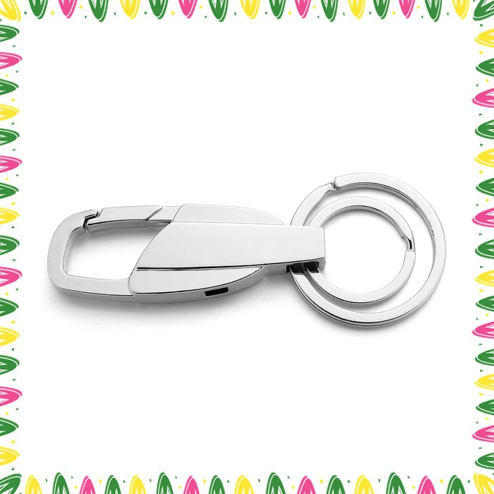 NEW ARRIVAL SANYU Gantungan Kunci Carabiner Keychain Stainless Steel K372 Silver Grab Medan