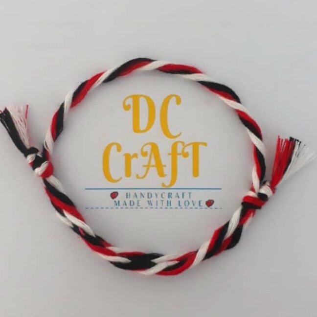 Gelang Tridatu Tebal Benang Katun| Gelang Benang| Gelang Handmade | Gelang Tangan