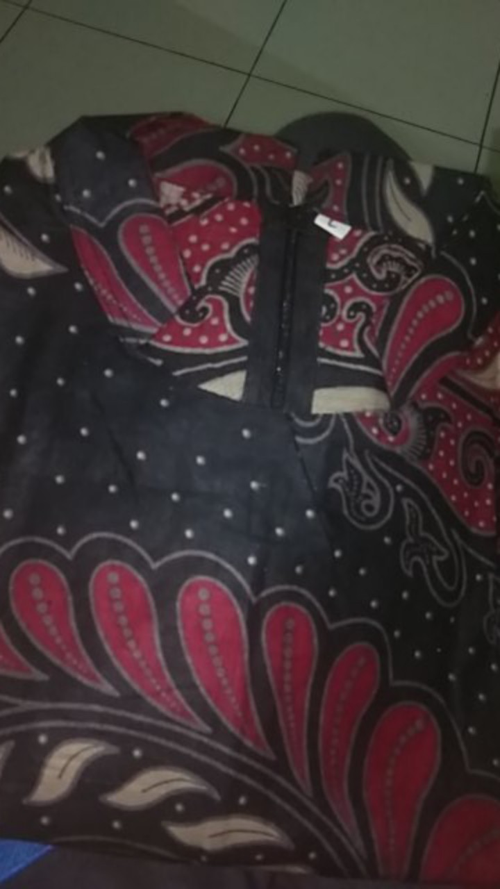 Batik Tunik Shibori Jumputan Terbaru Size S-3l / Hrb026 Yelbor Navbor / Biru Putih / Original..