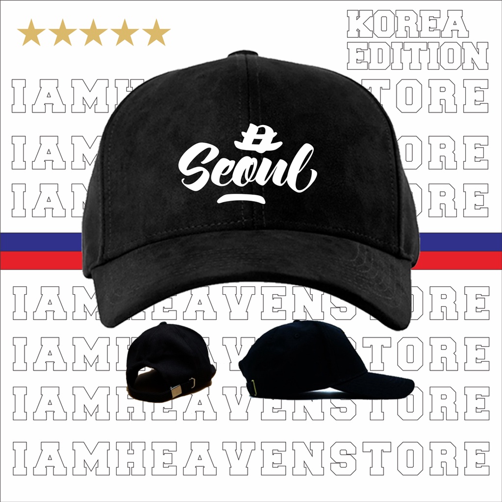 Topi Korea Pria Wanita Baseballcap Kota Seoul Busan Incheon Jeju Island Daegu Korean Style Polo Cap