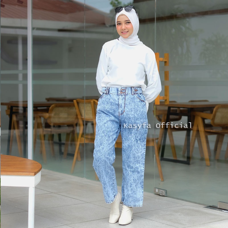 TERZA KULOT JEANS WANITA KANCING 2