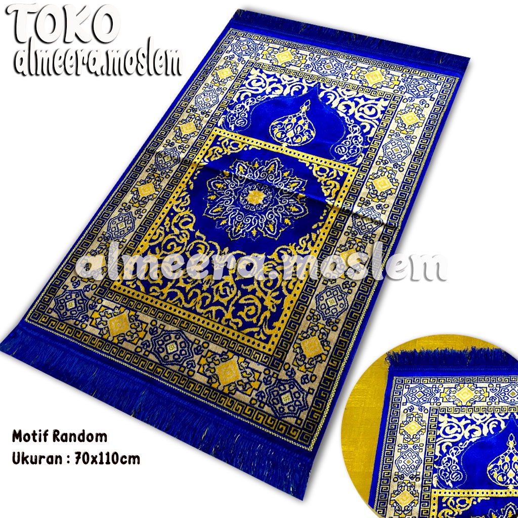 Sajadah Turki Dewasa Exclusive/ukuran 70 cm x 110 cm/ Sajadah Tebal Sajadah Halus Sajadah Lembut Original/ Perlengkapan Shalat/ Pakaian Muslim/ Sejadah Turki Dewasa/ Sajadah Impor Turki/Almeera Moslem