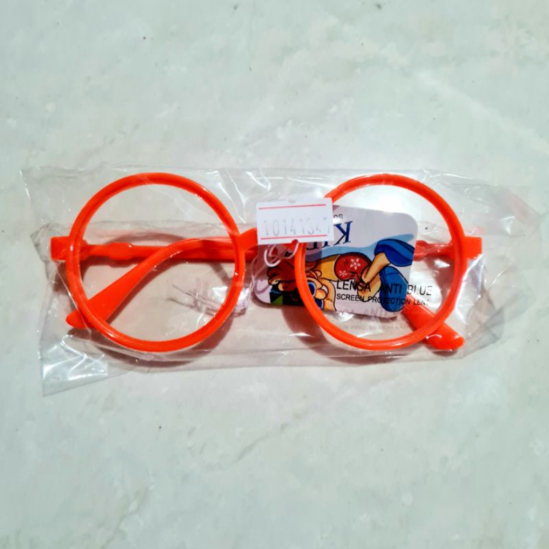 Kacamata Anak Anti Radiasi Blueray Model Bulat Boboho-Orange