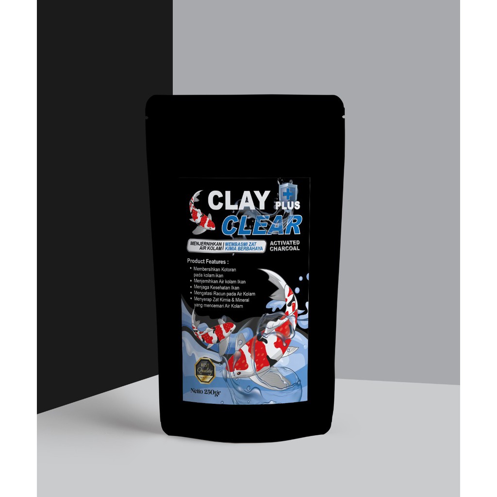 Clay Clear Plus ClayClearPlus Hitam Penjernih Air Kolam Aquarium 250gr