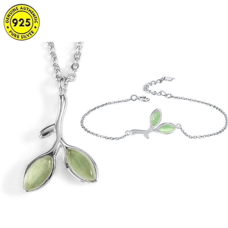 Set Kalung + Gelang + Cincin + Anting Gantung Sterling Silver 925 Rose Gold Dengan Kristal Ruby Untuk Wanita