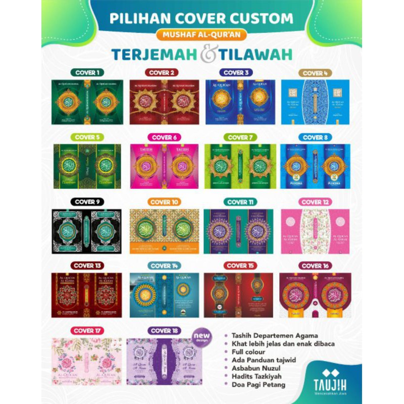 Al-Qur'an Custom Nama/Custom Cover/Al-Qur'an Mahar/Hadiah/Wakaf/Al-Qur'an Terjemah