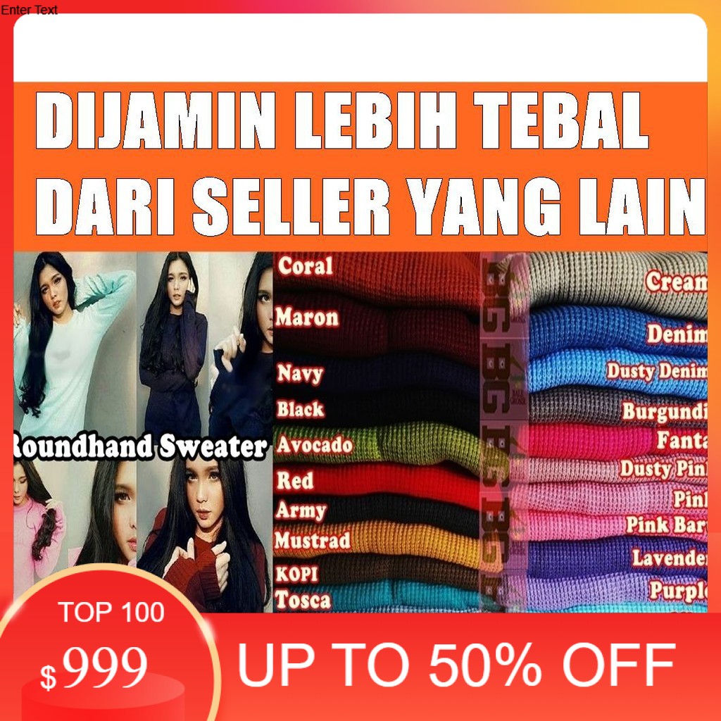 Roundhand Sweater Baju Rajut Wanita