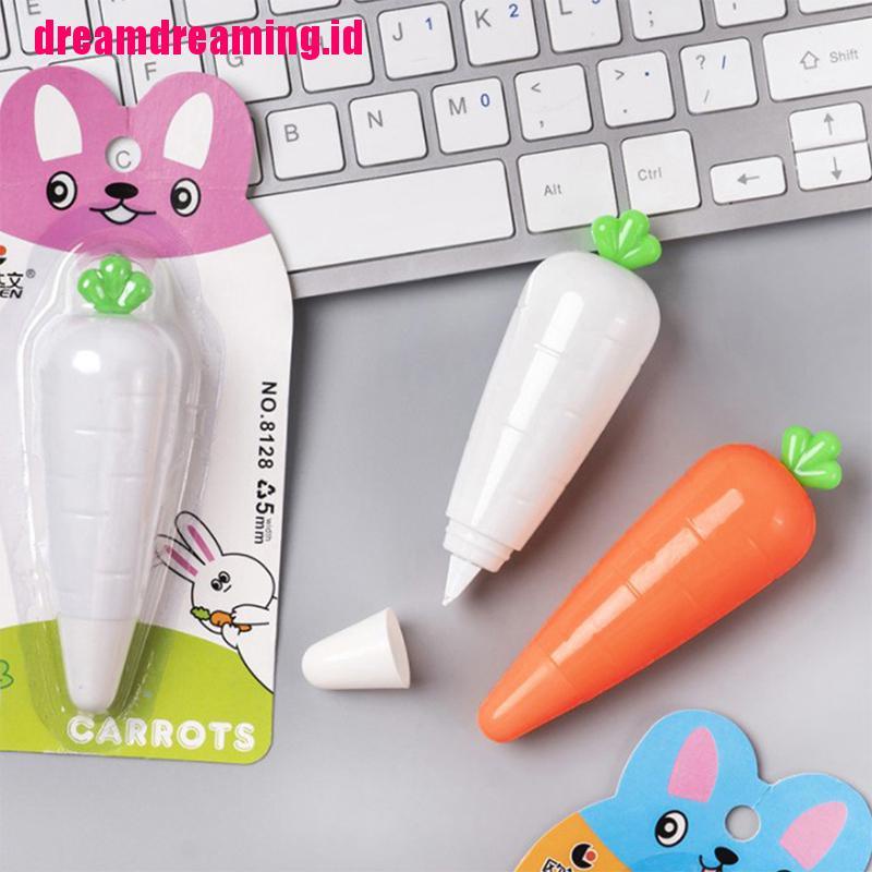 (dreamdreaming.id) Correction Tape / Tip Ex Kertas Bentuk Wortel / Sayuran Untuk Sekolah / Kantor