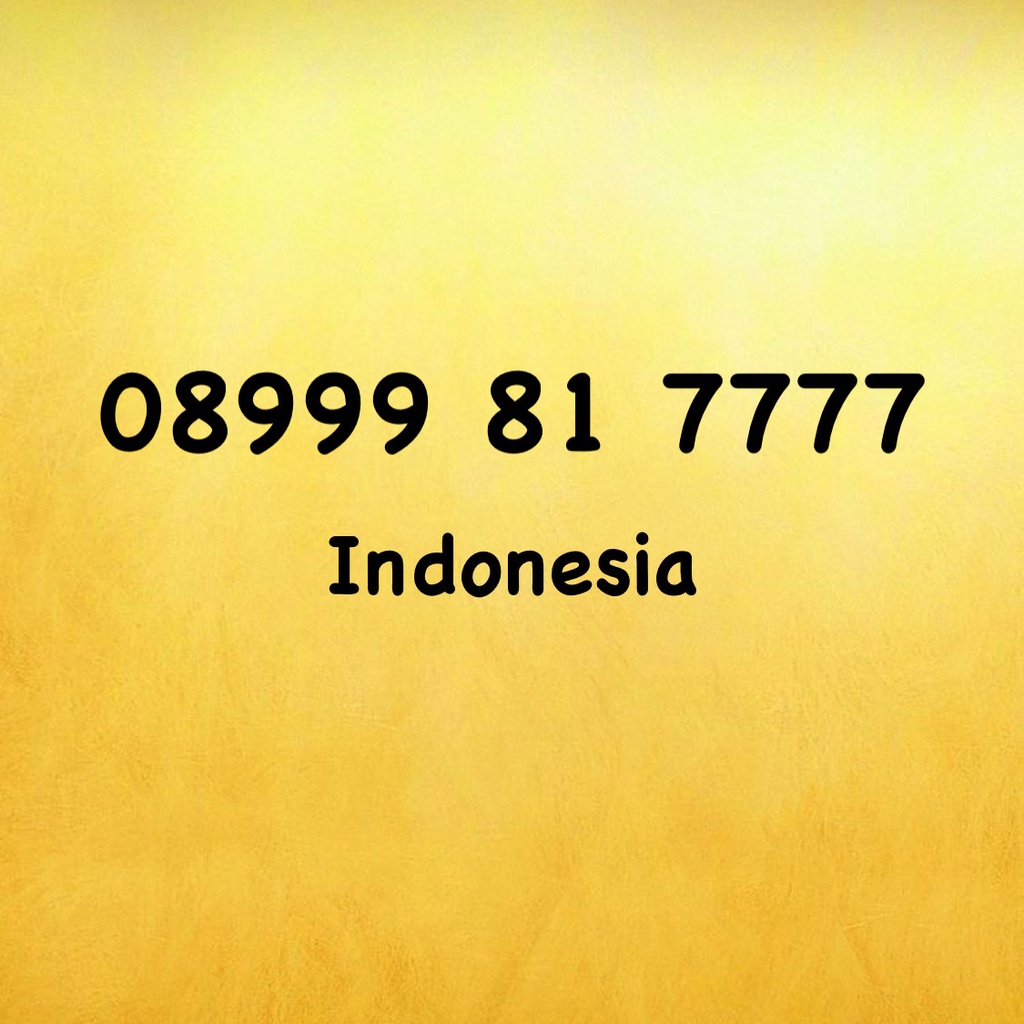 Nomor Cantik Kartu Tri - Three 11 Digit Kuartet A - 08999 81 7777