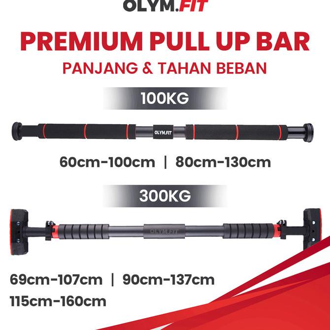300 KG Pull Up Bar Dinding Tanpa Bor Dinding Chin Up Bar Push Up Bar
