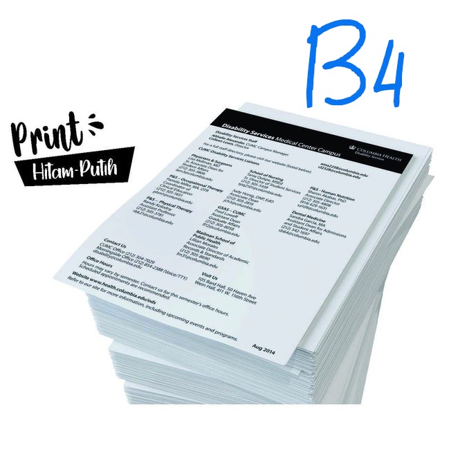 

CETAK HITAM PUTIH B4 / 23 x 35 cm