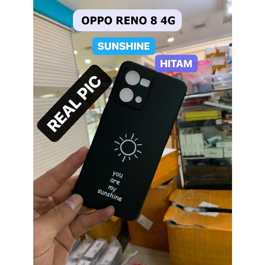CASE OPPO RENO 8 4G SOFTCASE MOTIF SUNSHINE GAMBAR CUTE LIQUID FREE TALI CASING COVER HP
