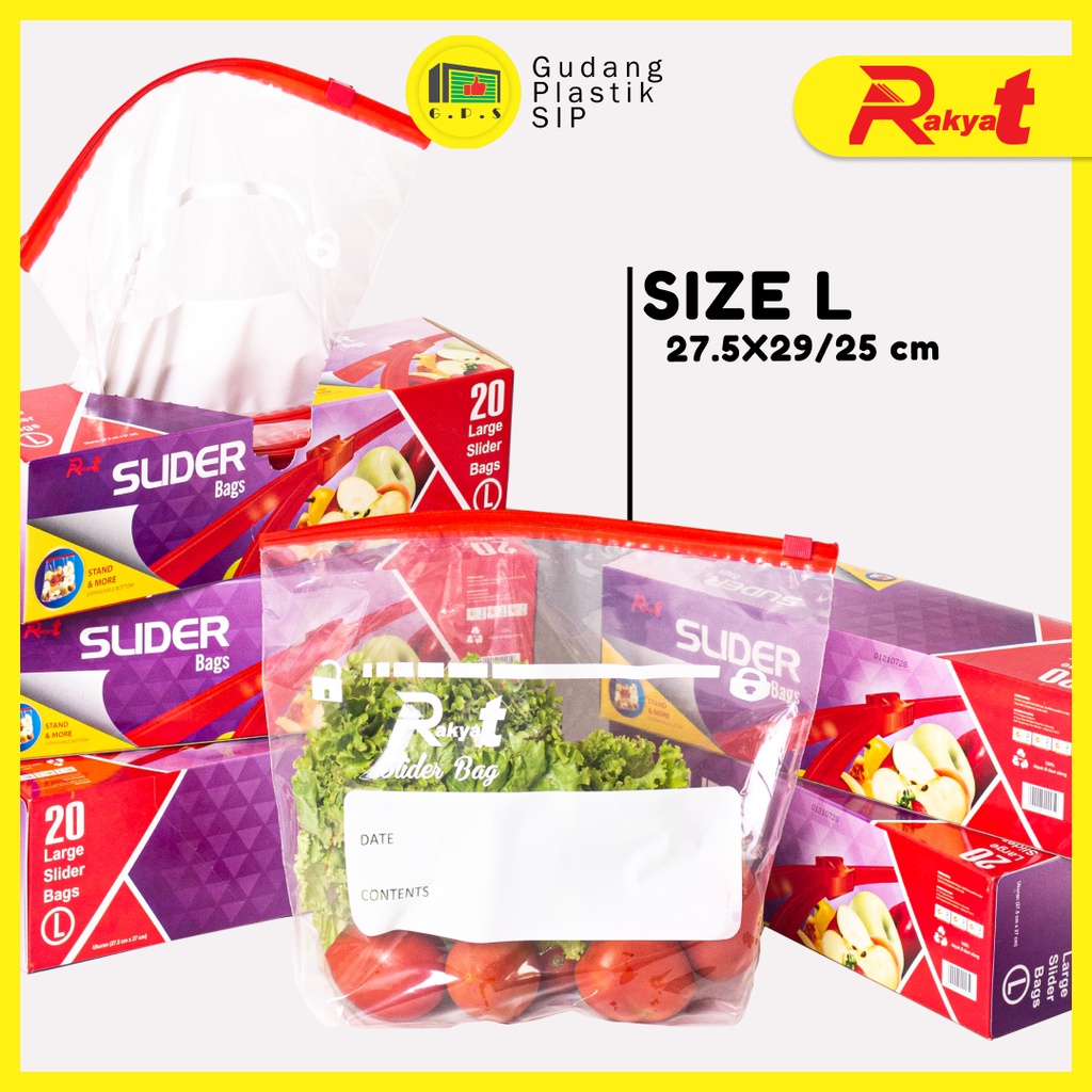 Rakyat Zipperbag  / Sliderbag Uk Large 27X25 cm (20 Pcs)