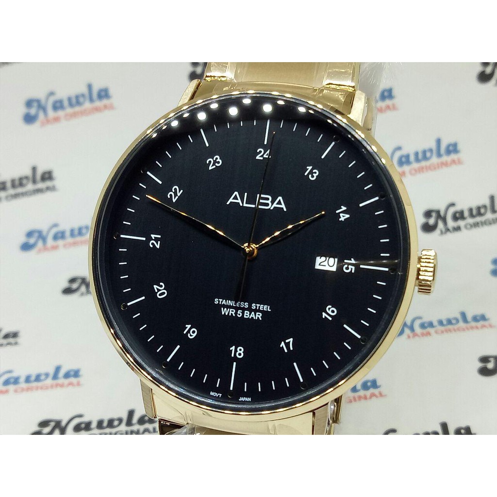 Alba Quartz AS9F94X1 Gold IP Stainless - Jam Tangan Pria AS9F94