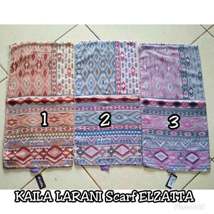 Dijual Hijab Kerudung Segi Empat KAILA LARANI Scarf ELZATTA Original Diskon