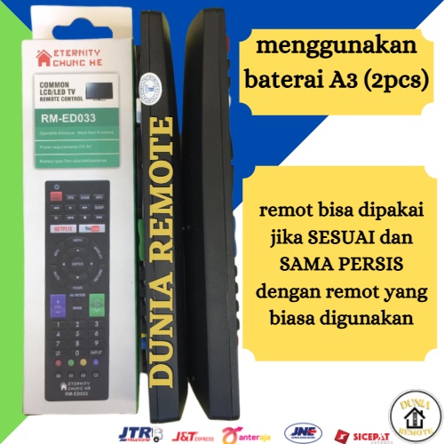 Remot Remote TV Sharp Aquos LCD LED Smart TV RM-ED033 Dan Sharp 950TR / NETFLIX / YOUTUBE