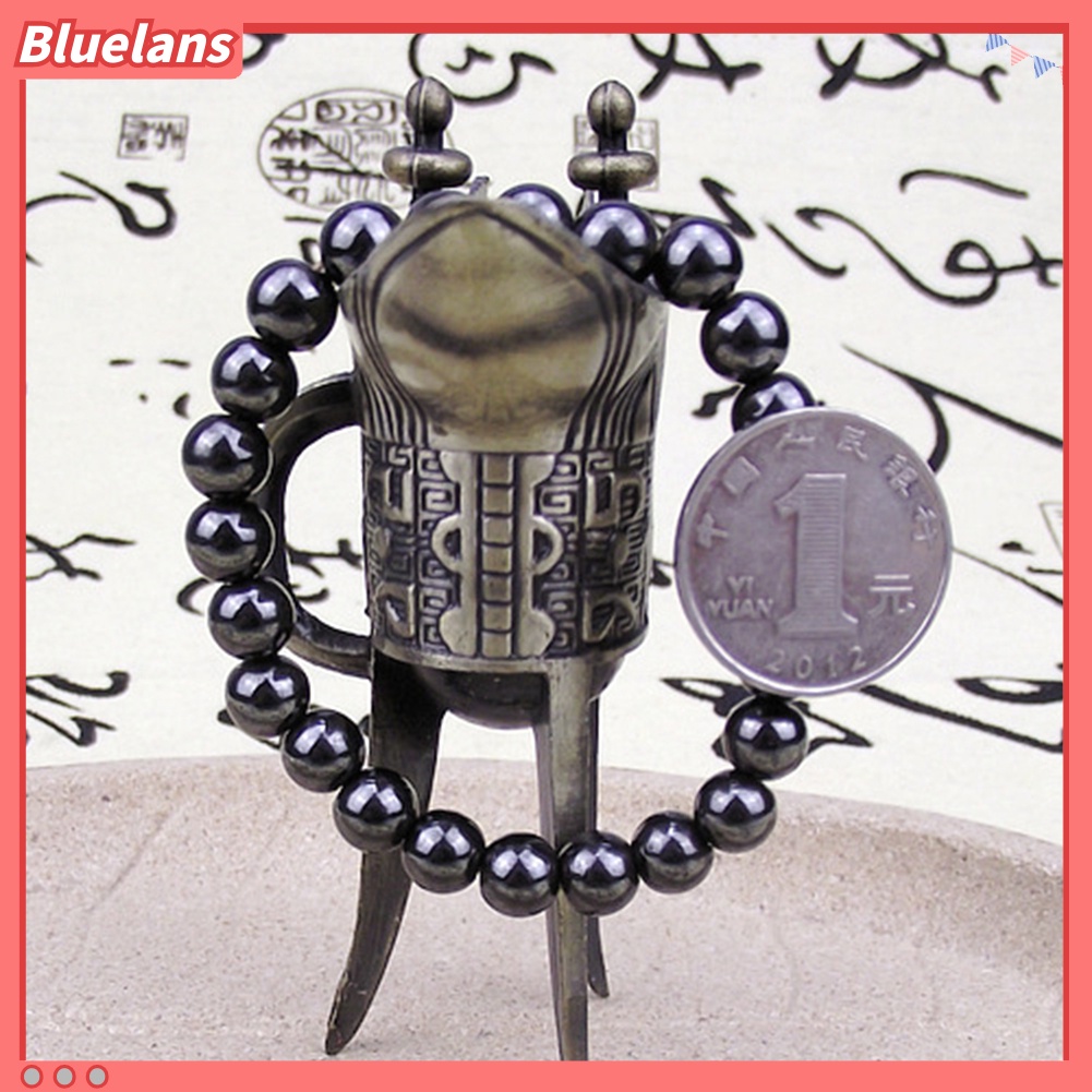 Bluelans Black Round Magnetic Stone Bracelet Fashion Unisex Health Care Bangle Jewelry