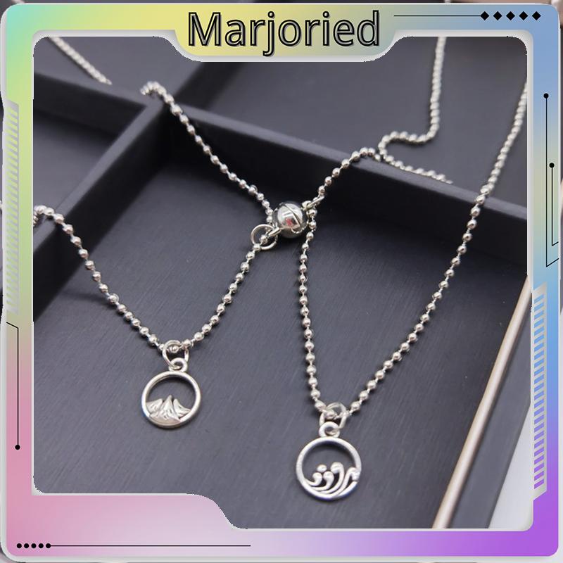 2 Pcs/set Fashion Satu Sama Lain Magnetik Pasangan Kalung Perhiasan Pria Dan Wanita Pasangan Hadiah Hari Valentine-MJD-MJD