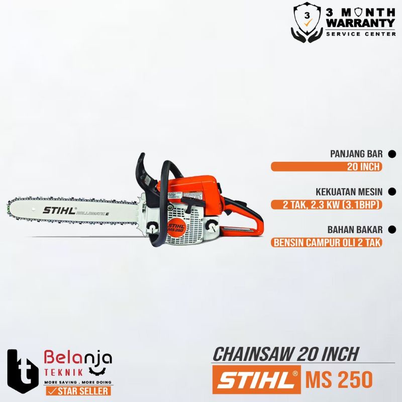 Mesin potong kayu STIHL MS 250 ukuran 20 inch Chainsaw stihl ms250 garansi resmi