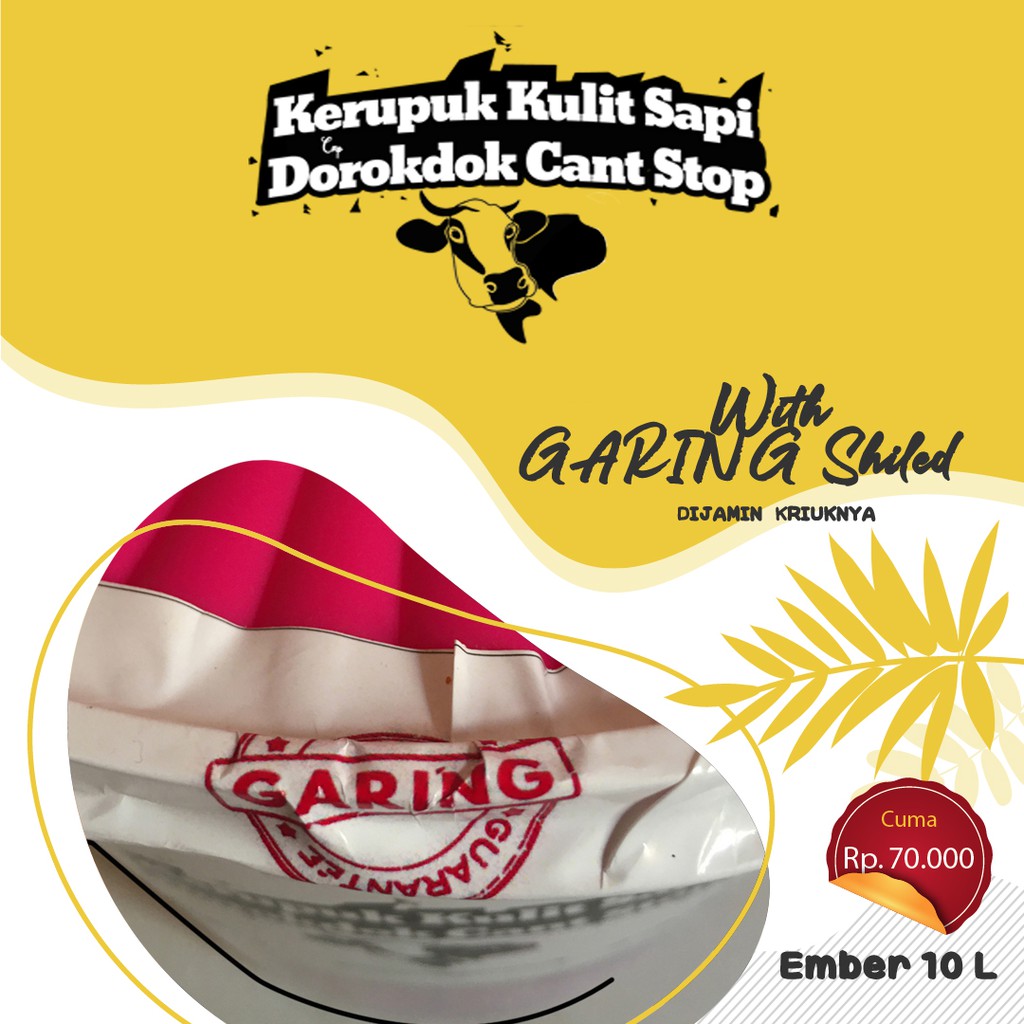 

SNACK CEMILAN KERUPUK / KRUPUK KULIT SAPI DOROKDOK RAMBAK KRECEK BUKAN BABI DALAM TOPLES 10 L