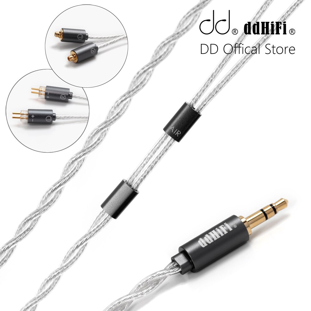 DD ddHiFi BC120A (Clouds) Air Series Replacement Earphone Cable with High Purity 6N OCC, Available in 3.5mm and MMCX / 2pin 0.78
